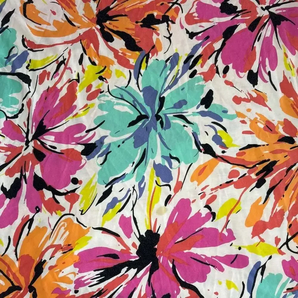Ruby Rd. Favorites Floral Abstract Print 3/4 Sleeve Boat Neck Top Sz Lg - Picture 6 of 6